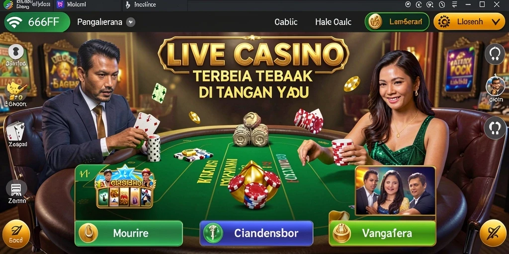 Screenshot gameplay Live Casino yang menegangkan di 666FF.
