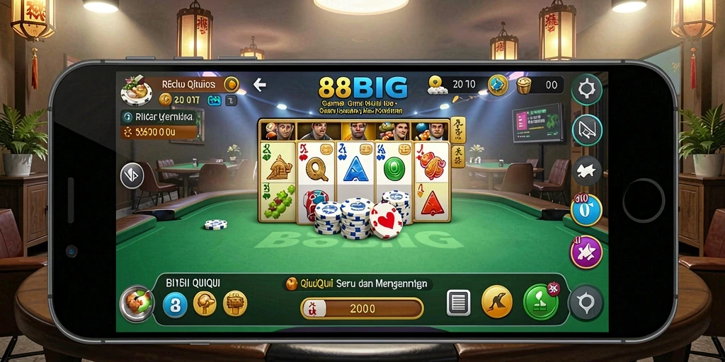 Tampilan menarik dari gameplay QiuQiu di 88BIG.
