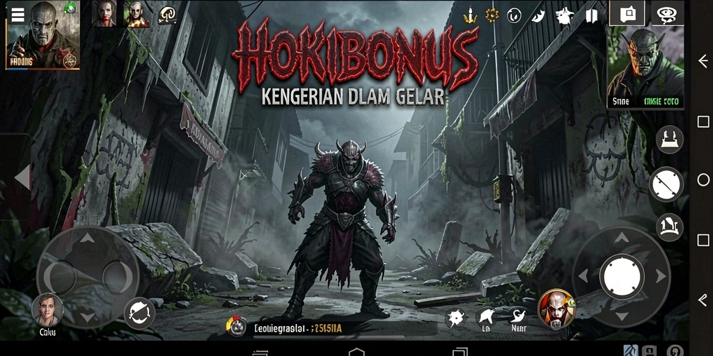 Screenshot gameplay HOKIBONUS menampilkan suasana menyeramkan dan menegangkan.