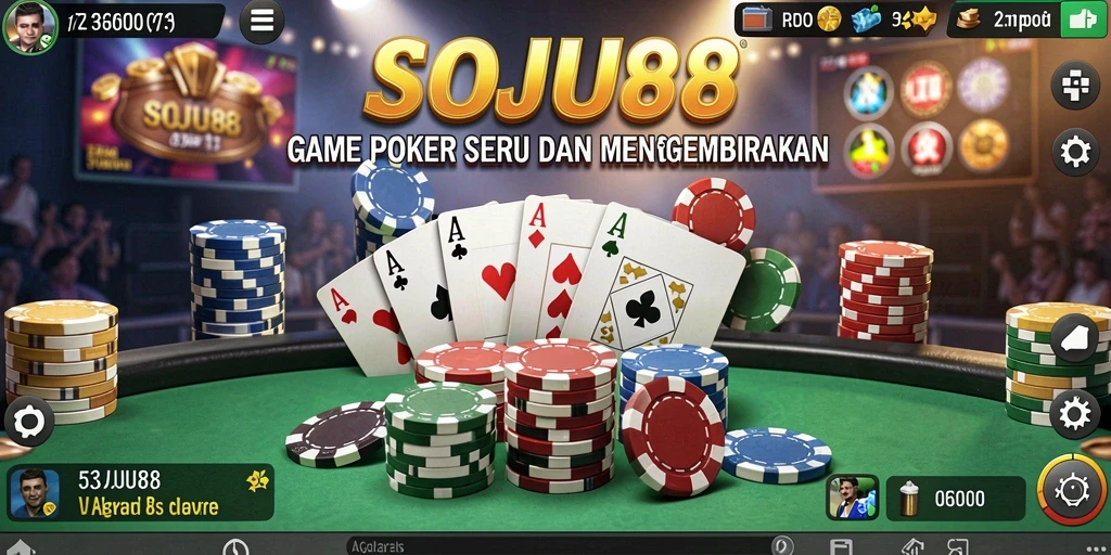 Tampilan gameplay menarik dari SOJU88 saat bermain Poker.