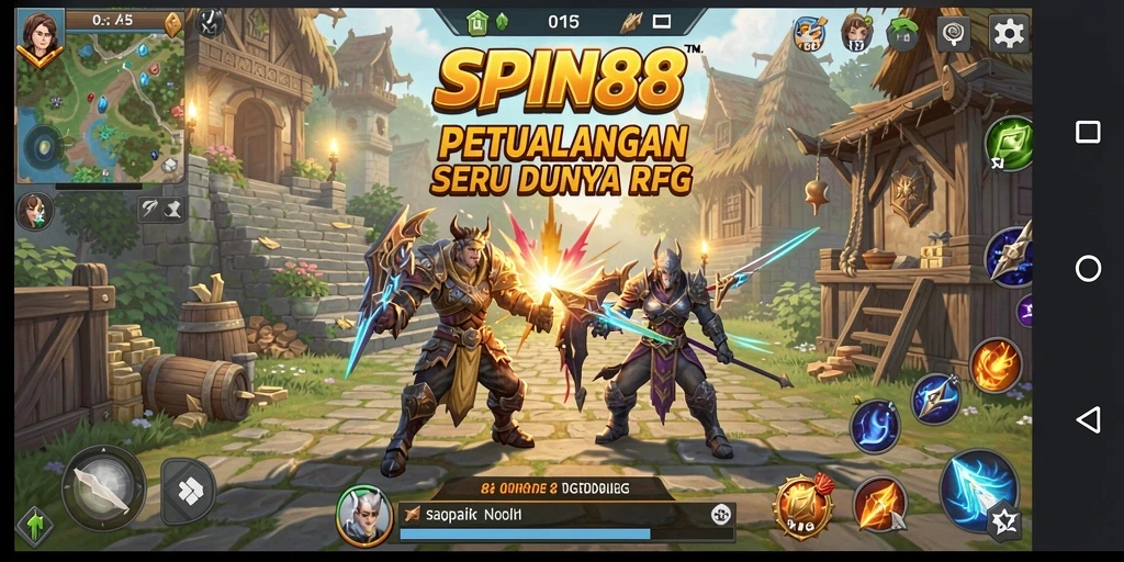 Tampilan gameplay SPIN88 yang seru dengan aksi RPG yang mendebarkan.