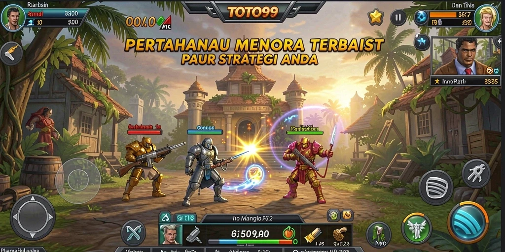 Menampilkan gameplay seru dalam menghadapi serangan musuh di TOTO99.