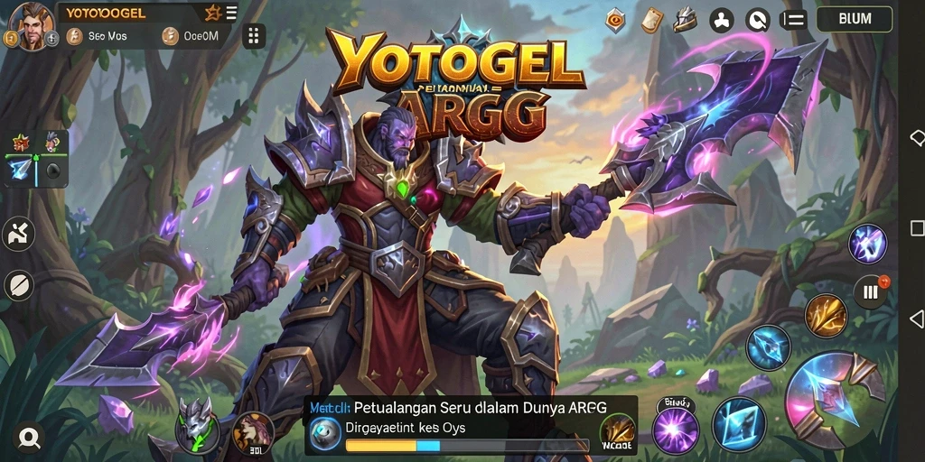 Tampilan gameplay YOTOGEL dengan pertarungan seru dan karakter yang menarik.
